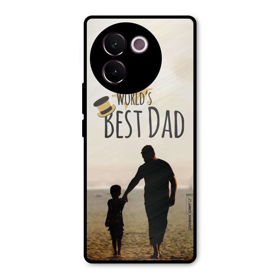 Worlds Best Dad Metal Back Case for Vivo V30e
