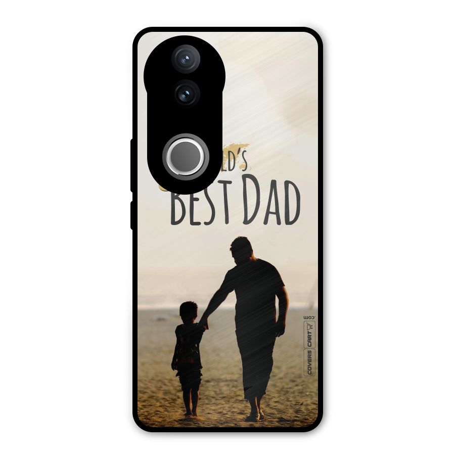 Worlds Best Dad Metal Back Case for Vivo V50e