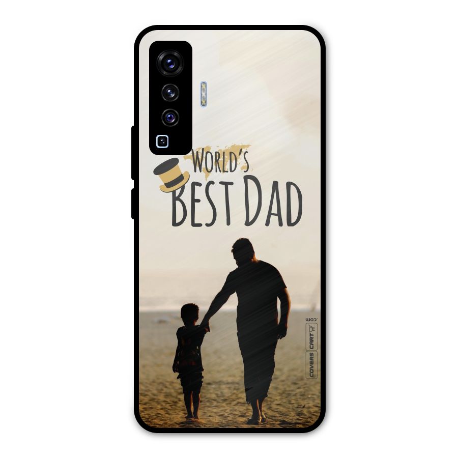 Worlds Best Dad Metal Back Case for Vivo X50