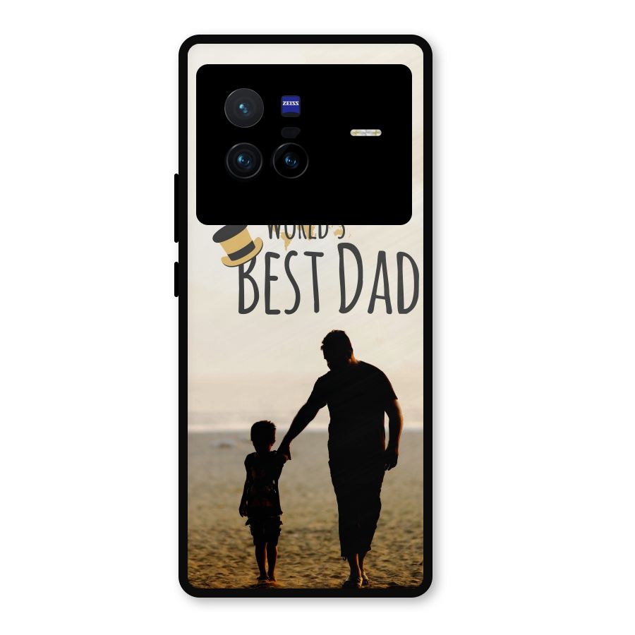 Worlds Best Dad Metal Back Case for Vivo X80