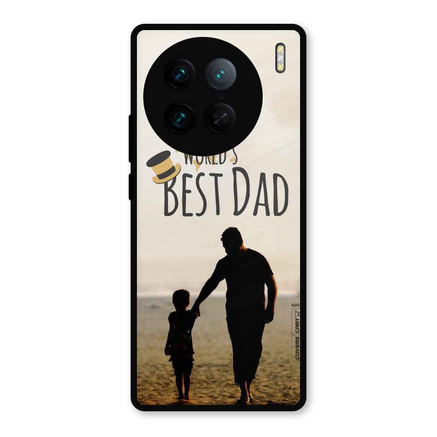 Worlds Best Dad Metal Back Case for Vivo X90 Pro