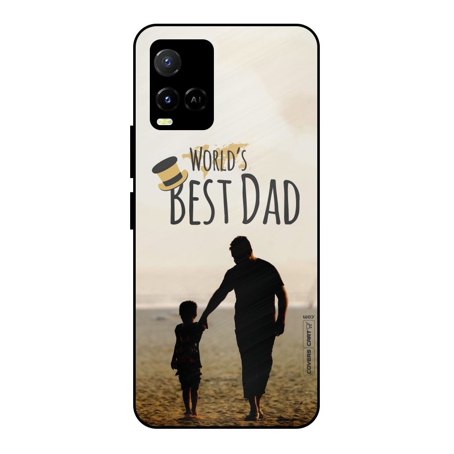 Worlds Best Dad Metal Back Case for Vivo Y21T