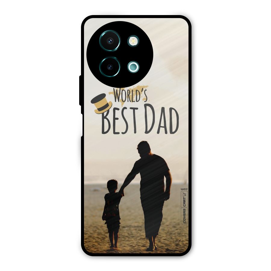 Worlds Best Dad Metal Back Case for Vivo Y58