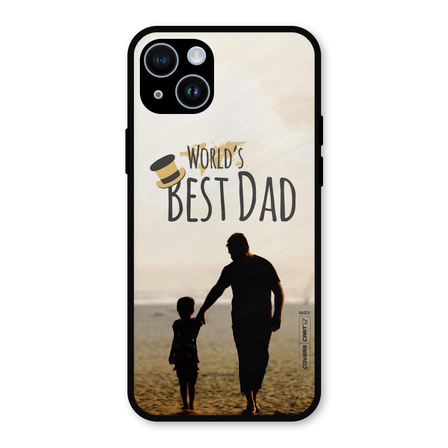 Worlds Best Dad Metal Back Case for iPhone 14