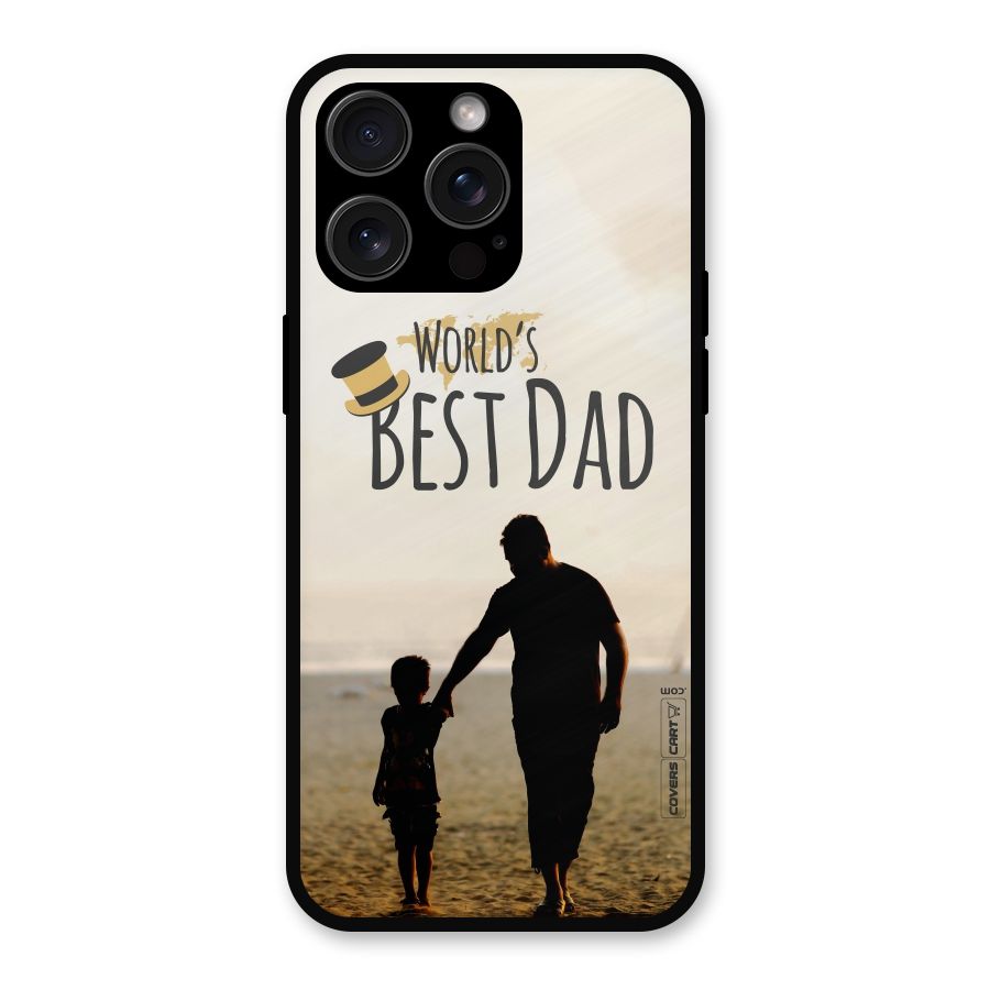 Worlds Best Dad Metal Back Case for iPhone 15 Pro Max