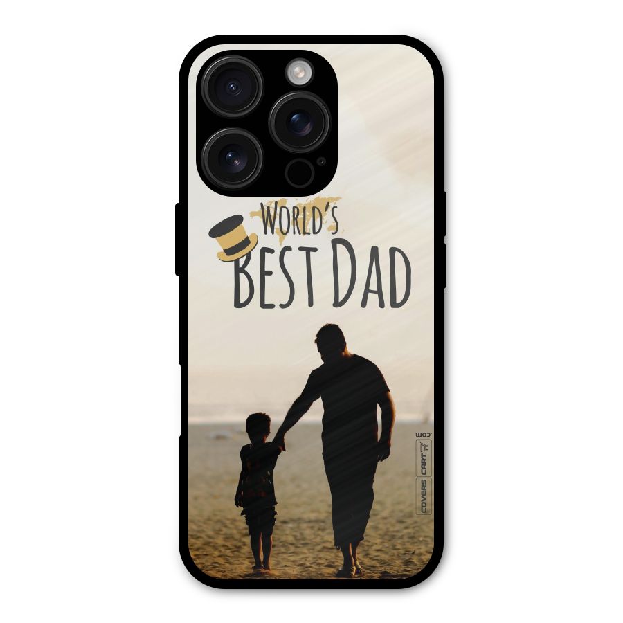 Worlds Best Dad Metal Back Case for iPhone 16 Pro