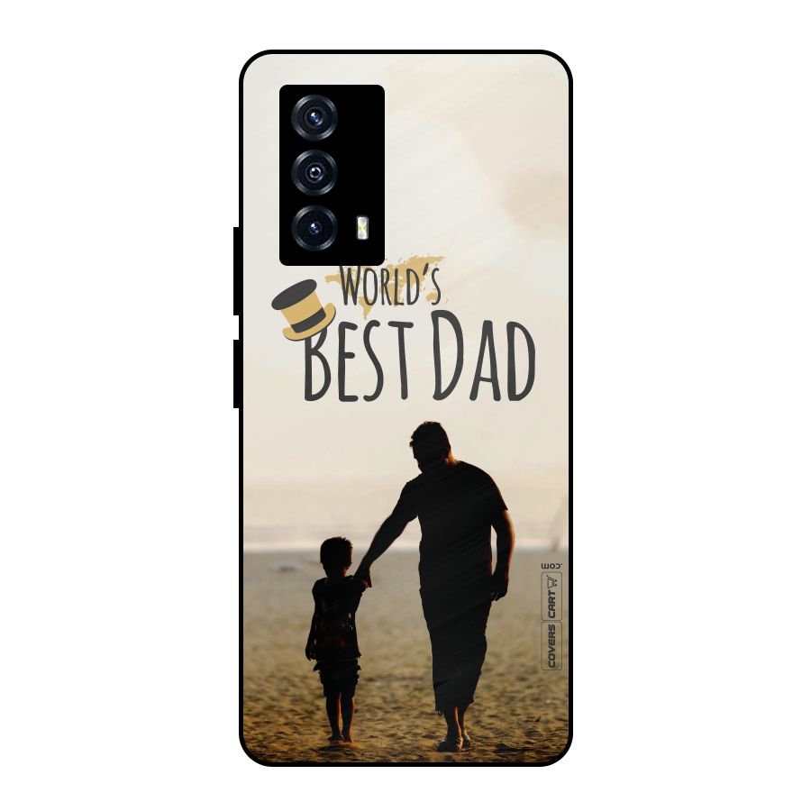 Worlds Best Dad Metal Back Case for iQOO Z5