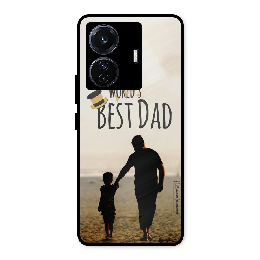 Worlds Best Dad Metal Back Case for iQOO Z6