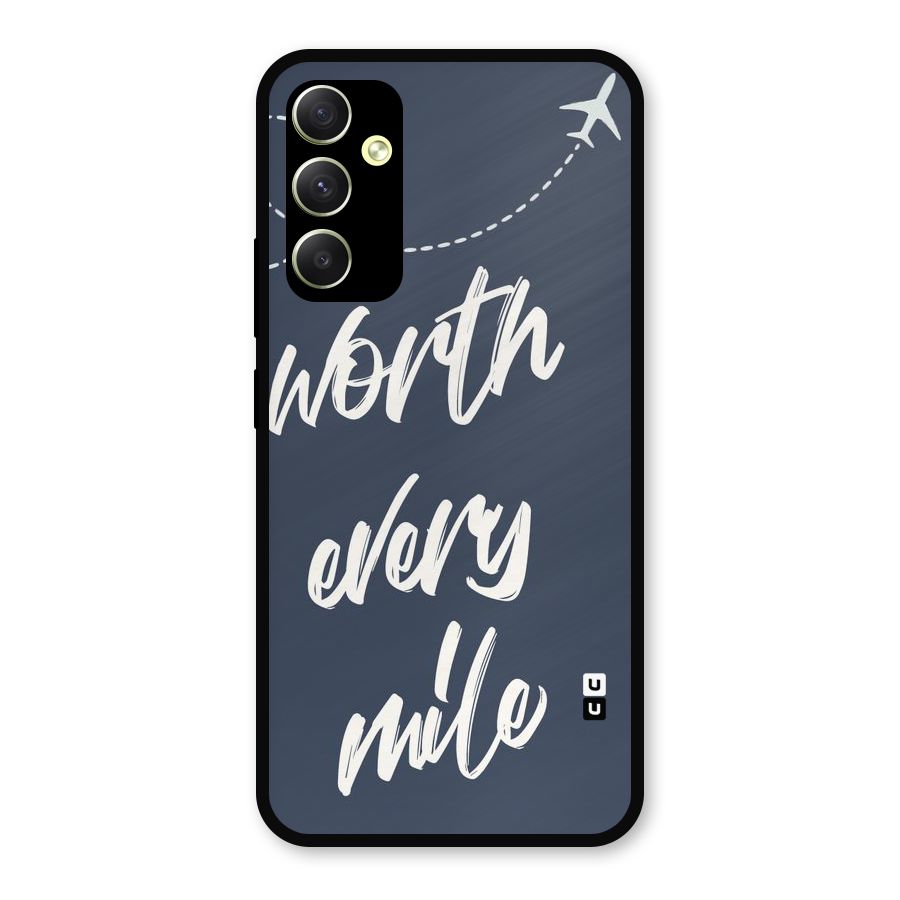 Worth Every Mile Metal Back Case for Galaxy A34