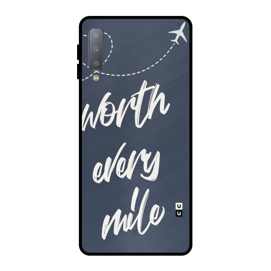 Worth Every Mile Metal Back Case for Galaxy A7 (2018)