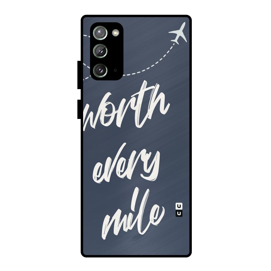 Worth Every Mile Metal Back Case for Galaxy Note 20