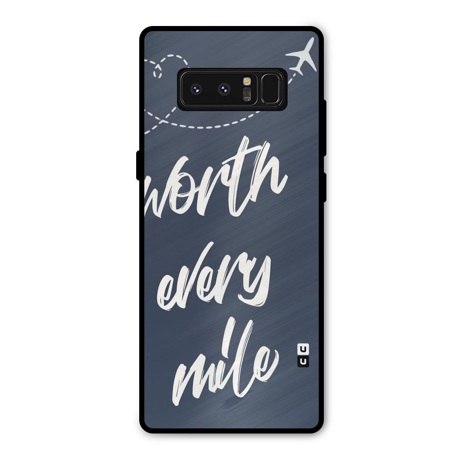 Worth Every Mile Metal Back Case for Galaxy Note 8