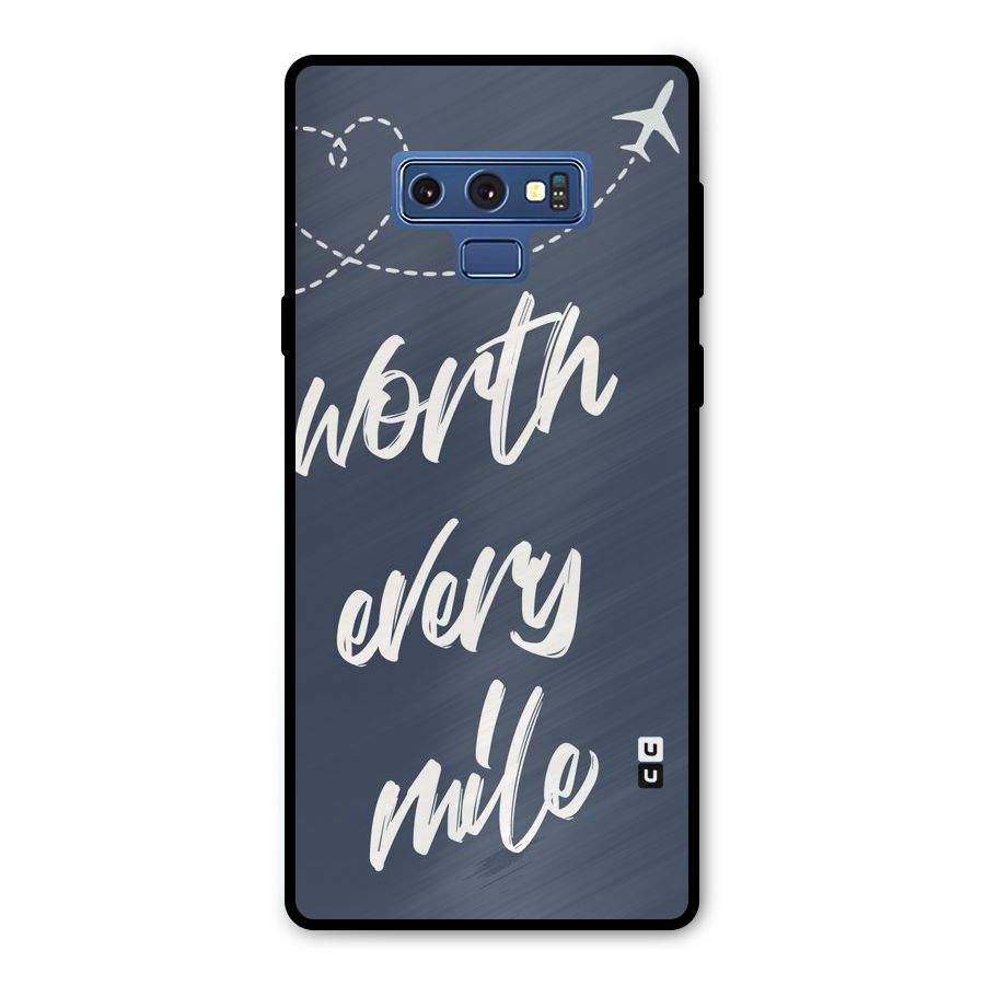 Worth Every Mile Metal Back Case for Galaxy Note 9