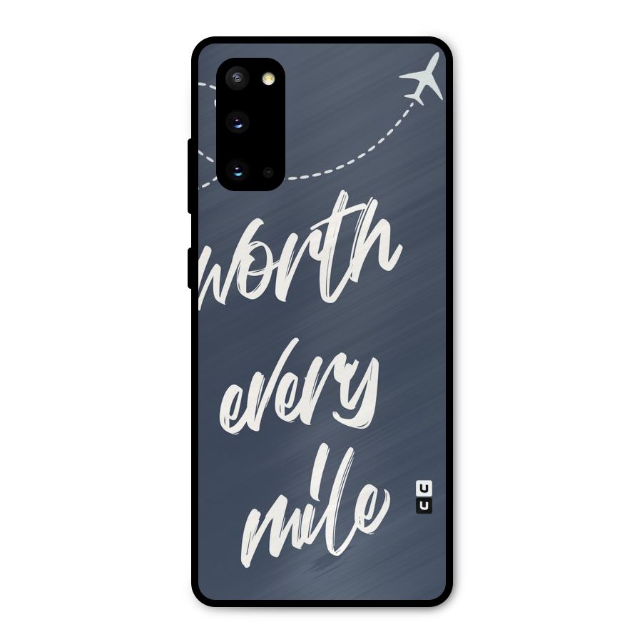 Worth Every Mile Metal Back Case for Galaxy S20