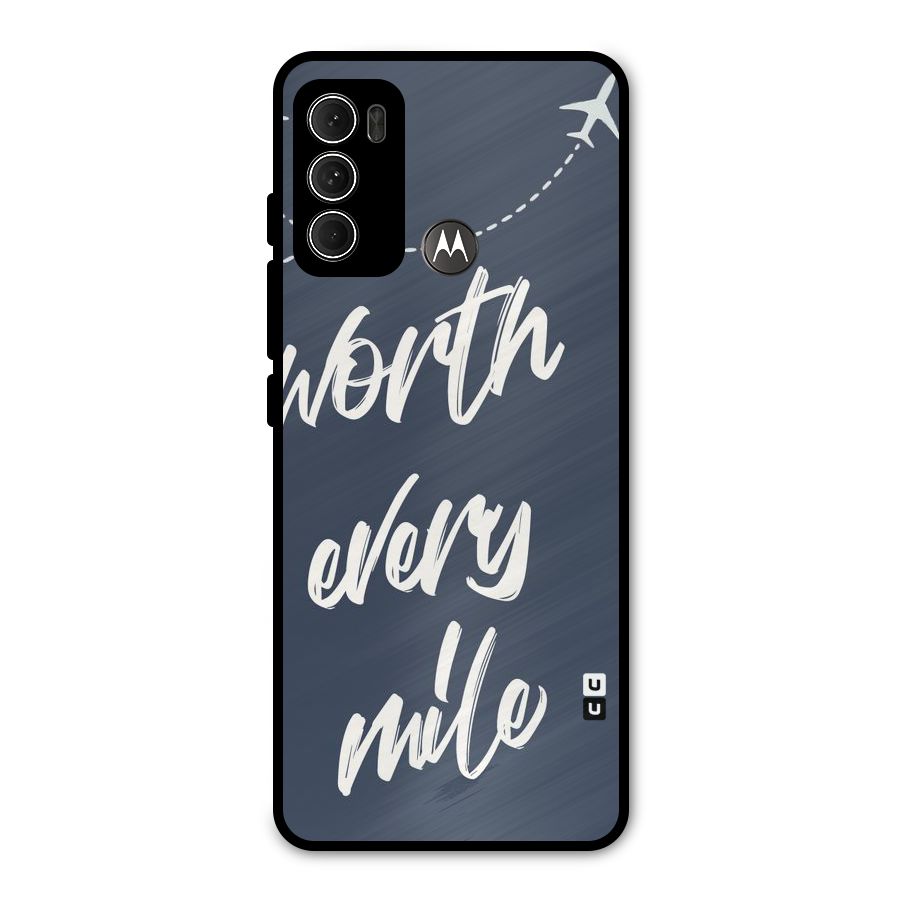 Worth Every Mile Metal Back Case for Moto G60