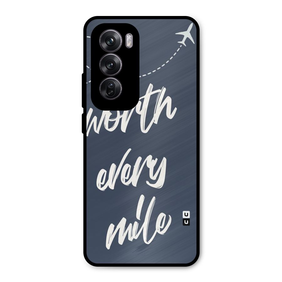 Worth Every Mile Metal Back Case for Oppo Reno12 Pro