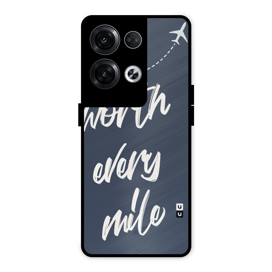 Worth Every Mile Metal Back Case for Oppo Reno8 Pro 5G