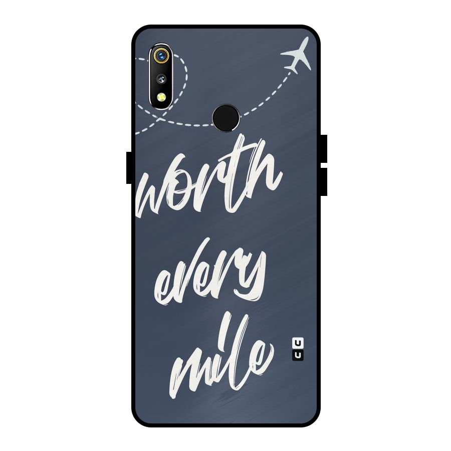 Worth Every Mile Metal Back Case for Realme 3i