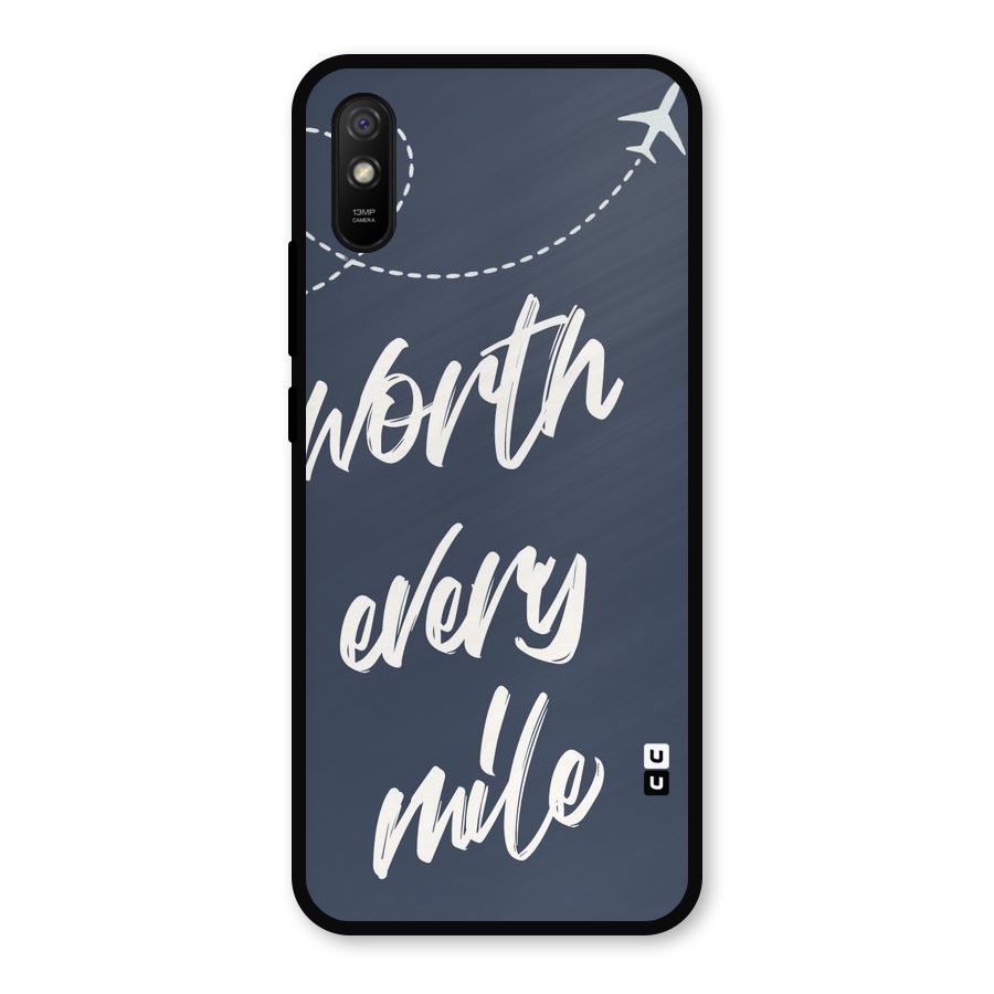 Worth Every Mile Metal Back Case for Redmi 9a