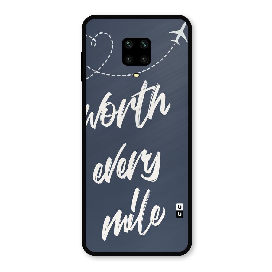 Worth Every Mile Metal Back Case for Redmi Note 9 Pro