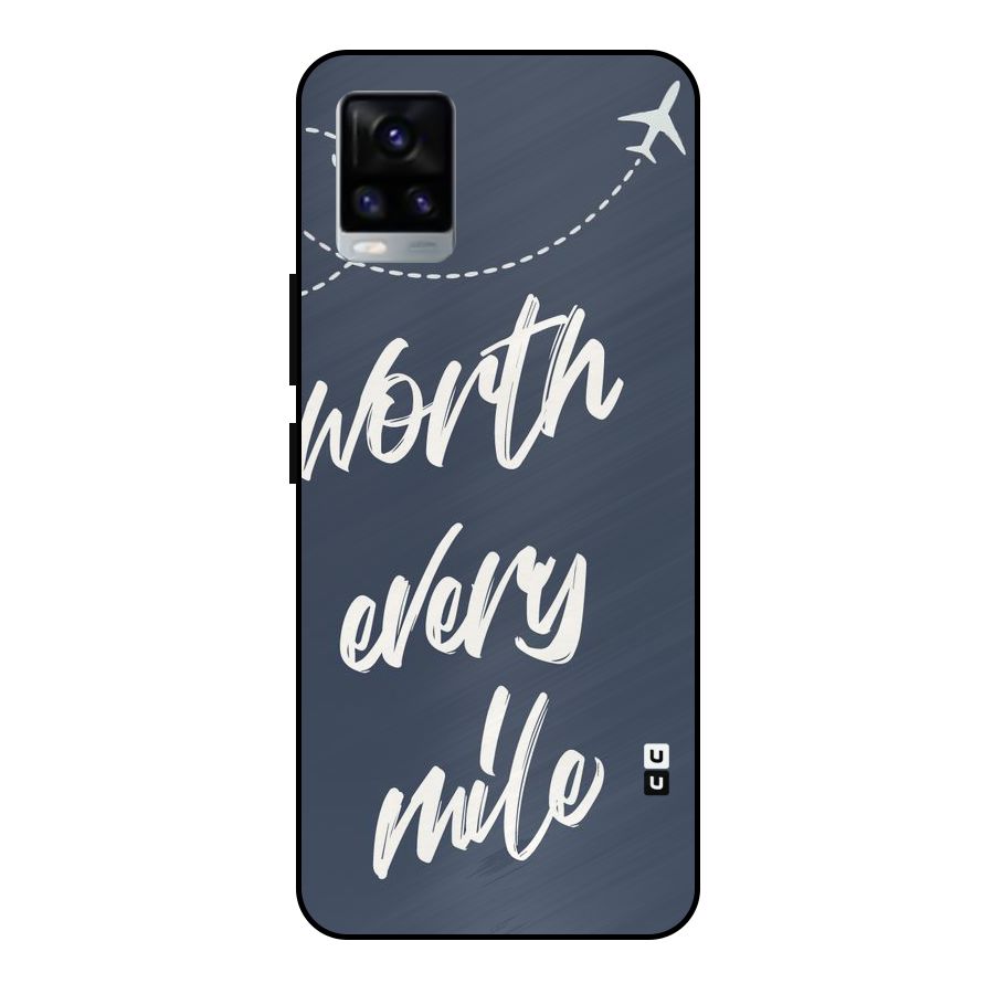 Worth Every Mile Metal Back Case for Vivo V20