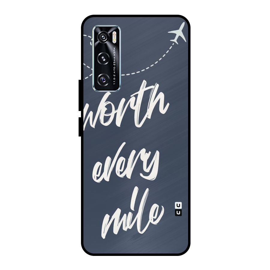 Worth Every Mile Metal Back Case for Vivo V20 SE