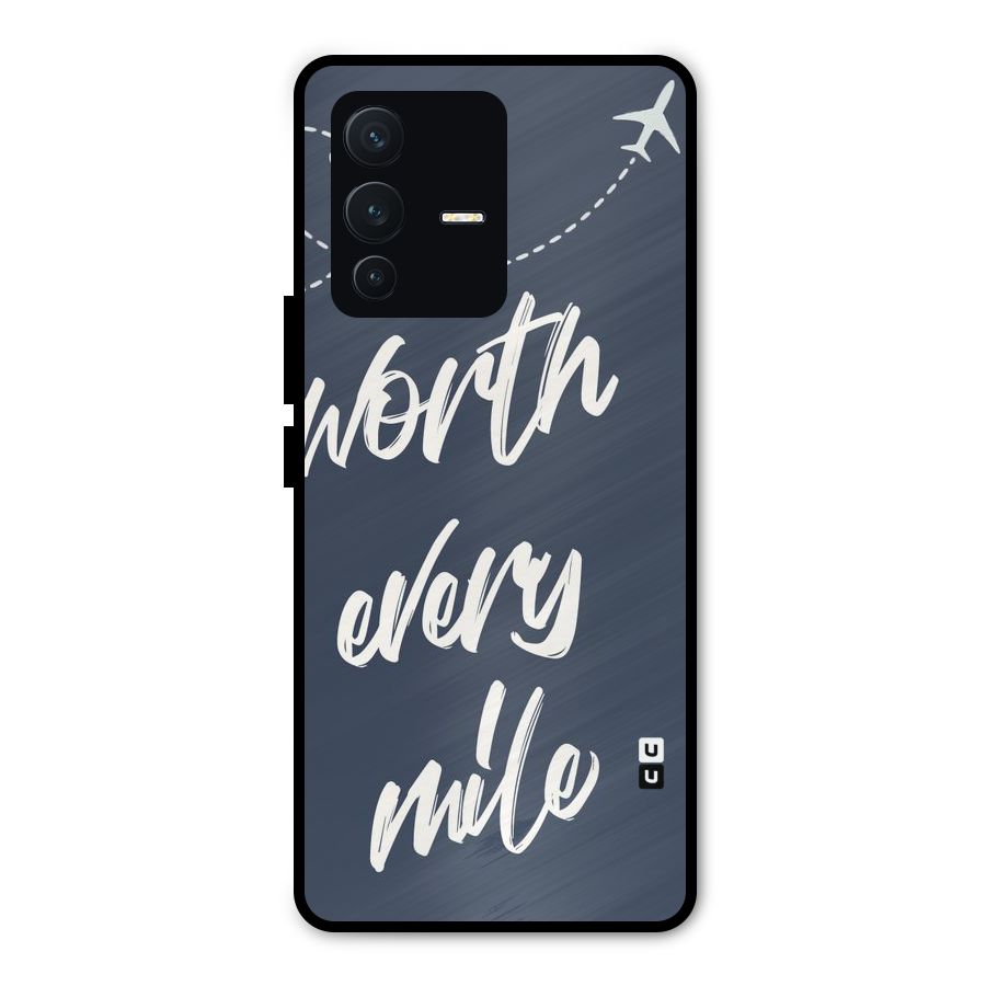 Worth Every Mile Metal Back Case for Vivo V23 Pro