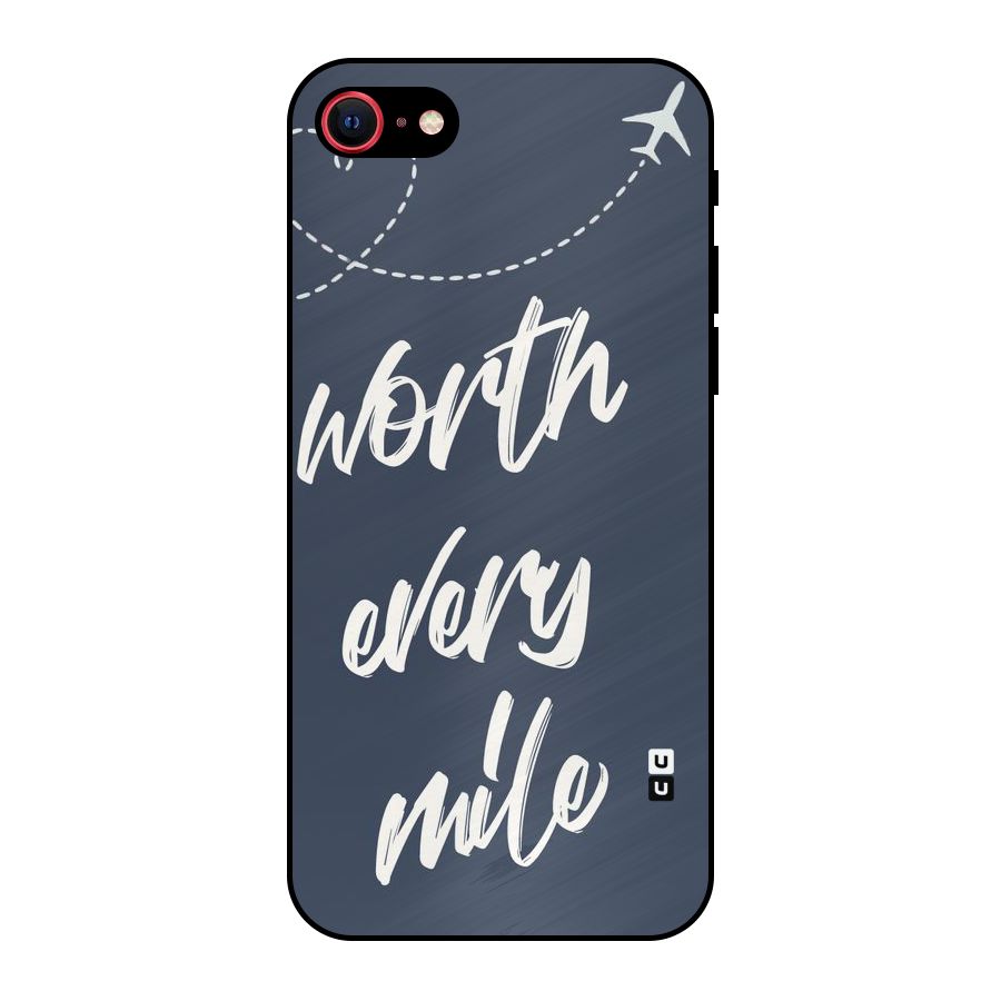Worth Every Mile Metal Back Case for iPhone SE 2020