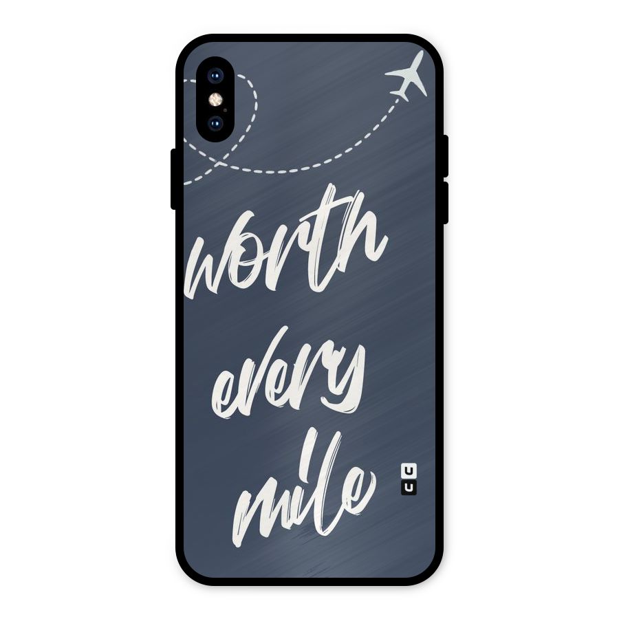 Worth Every Mile Metal Back Case for iPhone XS Max