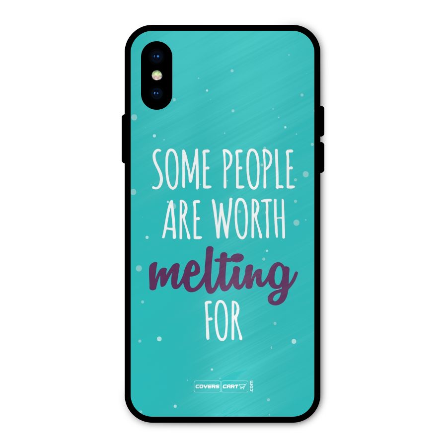 Worth Melting For Metal Back Case for iPhone X