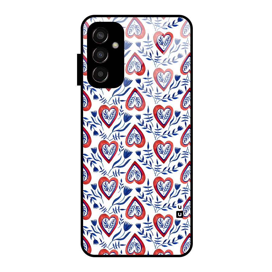 Wrapping Hearts Pattern Glass Back Case for Galaxy F13
