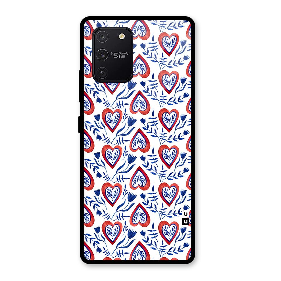 Wrapping Hearts Pattern Glass Back Case for Galaxy S10 Lite
