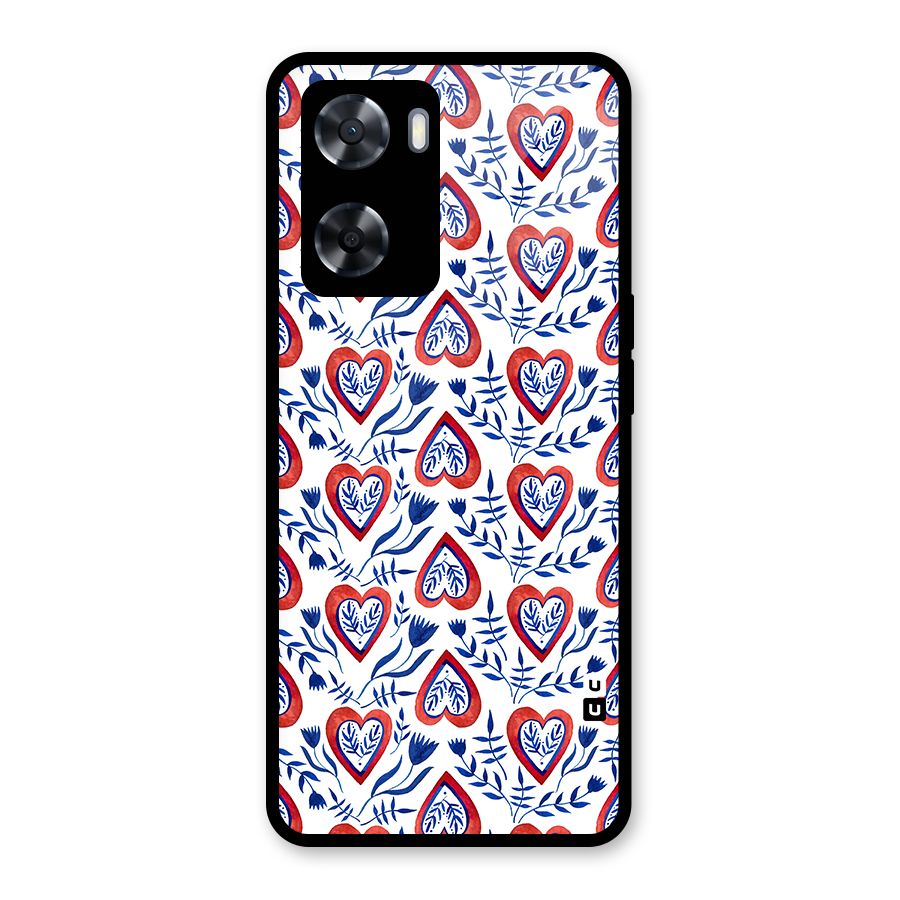 Wrapping Hearts Pattern Glass Back Case for OnePlus Nord N20 SE