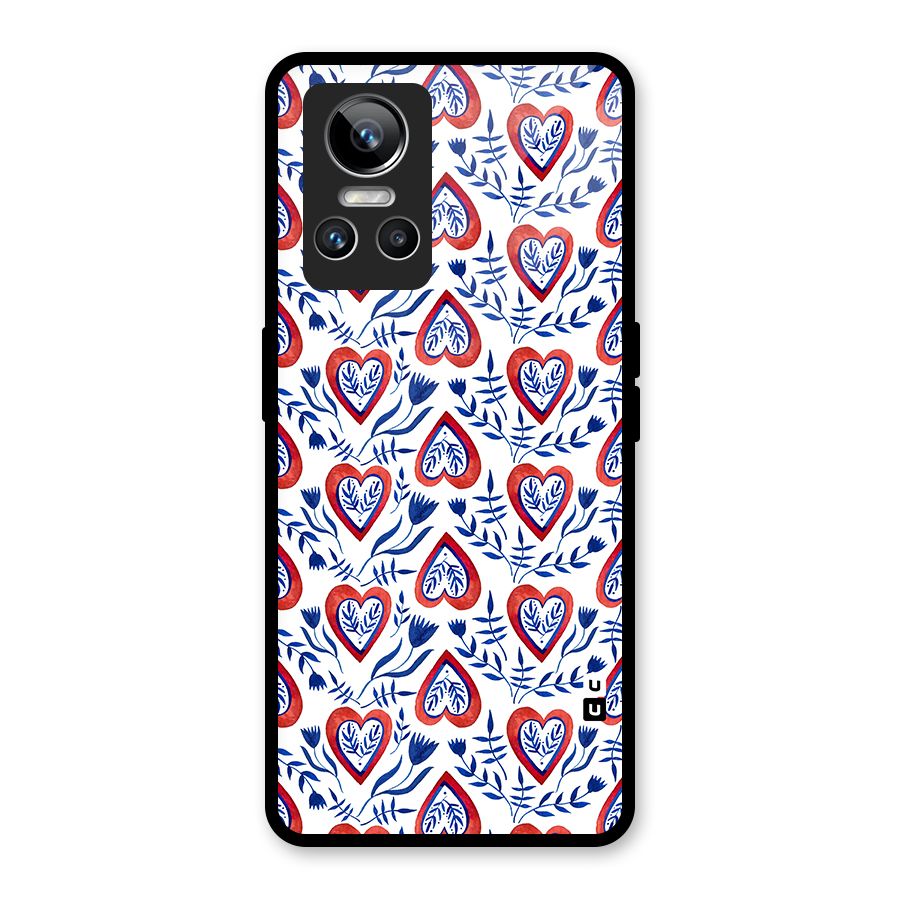 Wrapping Hearts Pattern Glass Back Case for Realme GT Neo 3