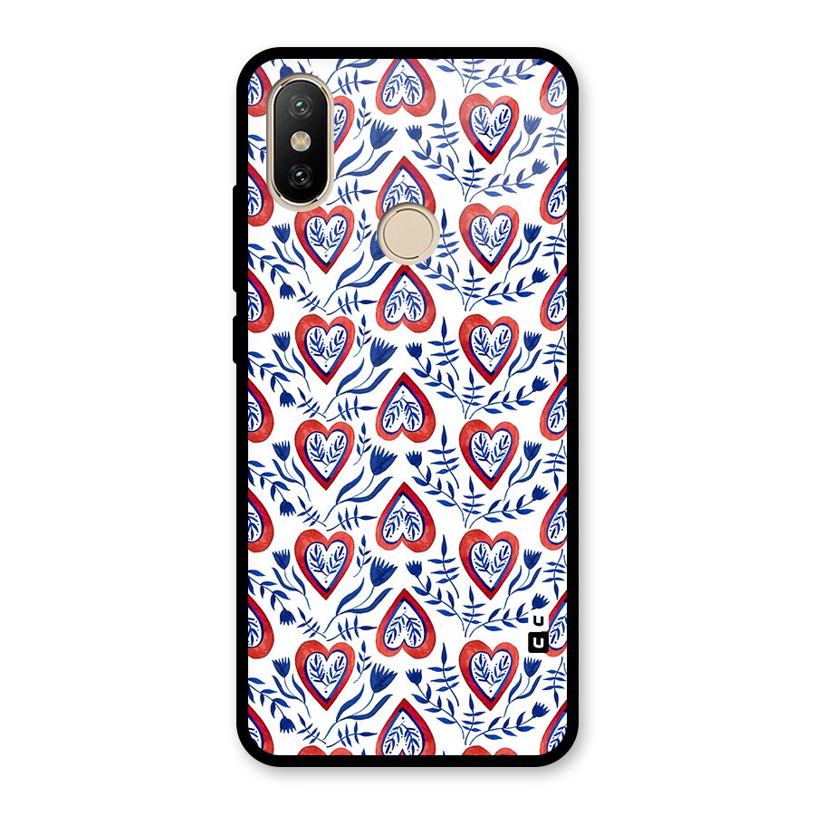 Wrapping Hearts Pattern Glass Back Case for Redmi A2