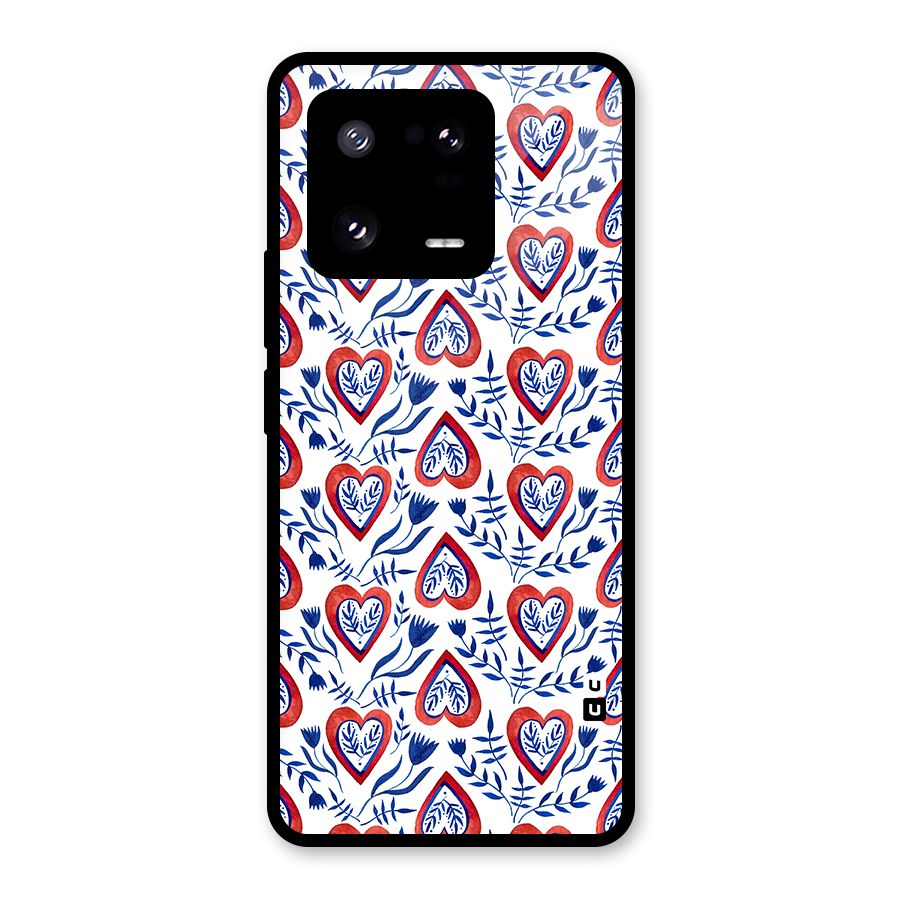 Wrapping Hearts Pattern Glass Back Case for Xiaomi 13 Pro