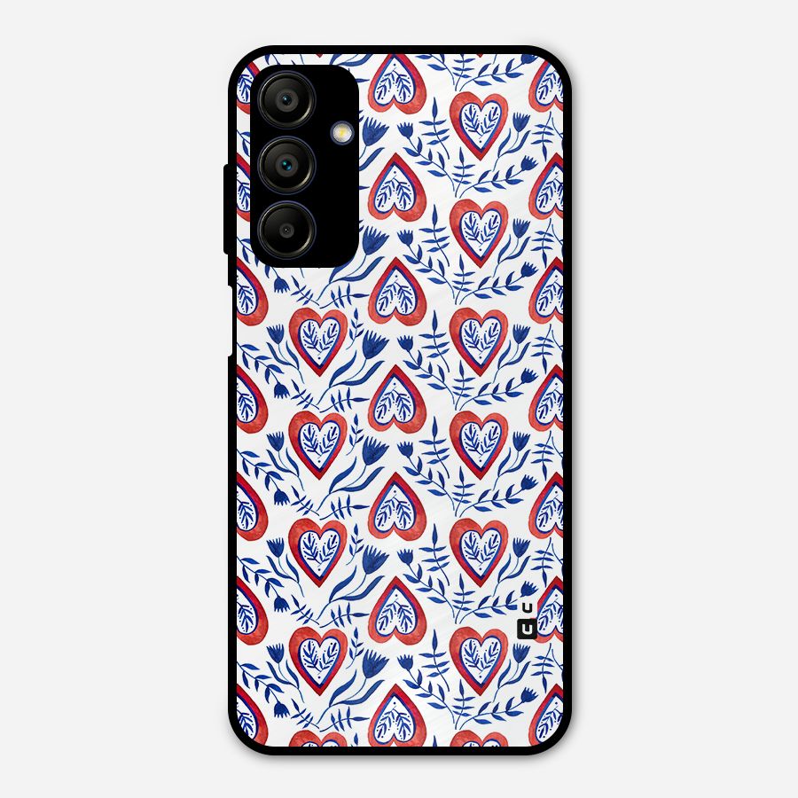 Wrapping Hearts Pattern Metal Back Case for Galaxy A15 5G