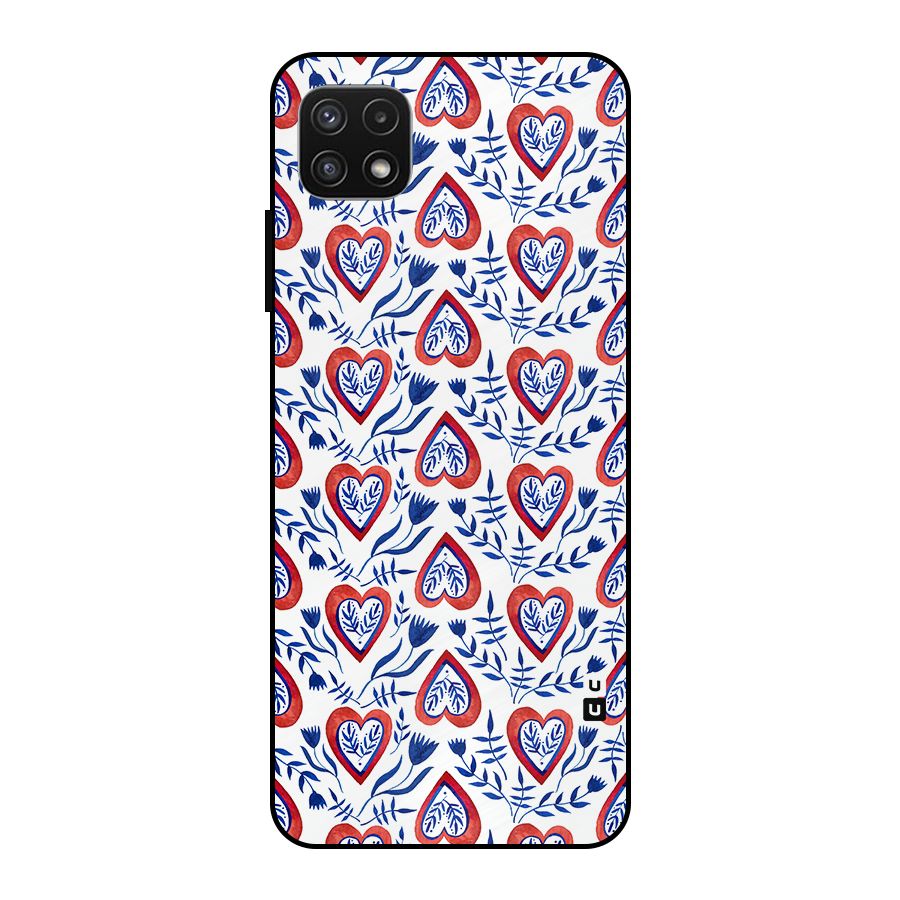 Wrapping Hearts Pattern Metal Back Case for Galaxy A22 5G