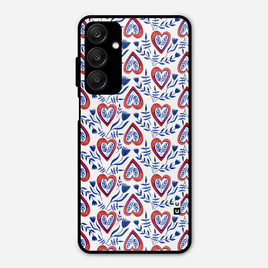 Wrapping Hearts Pattern Metal Back Case for Galaxy A25 5G