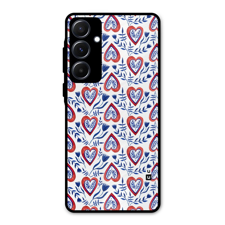 Wrapping Hearts Pattern Metal Back Case for Galaxy A55