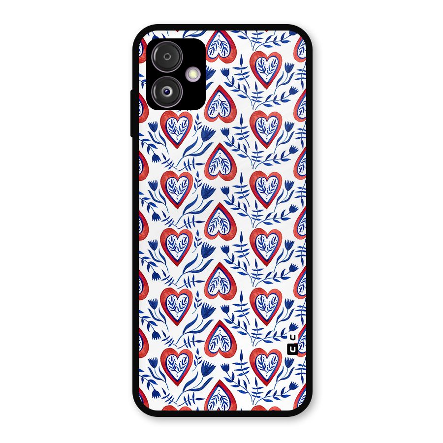 Wrapping Hearts Pattern Metal Back Case for Galaxy F14