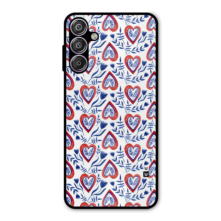 Wrapping Hearts Pattern Metal Back Case for Galaxy F15