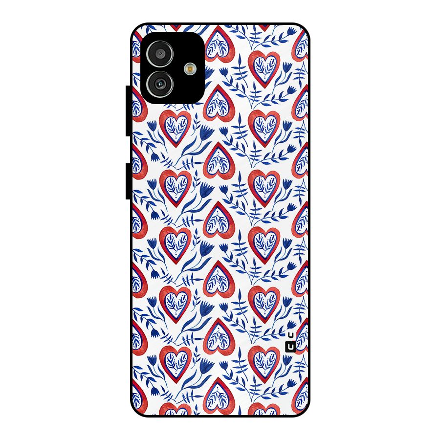 Wrapping Hearts Pattern Metal Back Case for Galaxy M13 5G
