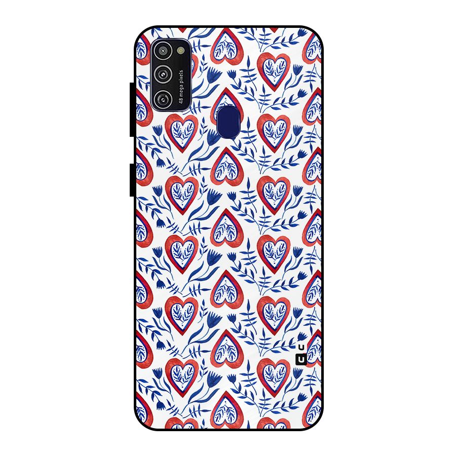 Wrapping Hearts Pattern Metal Back Case for Galaxy M21