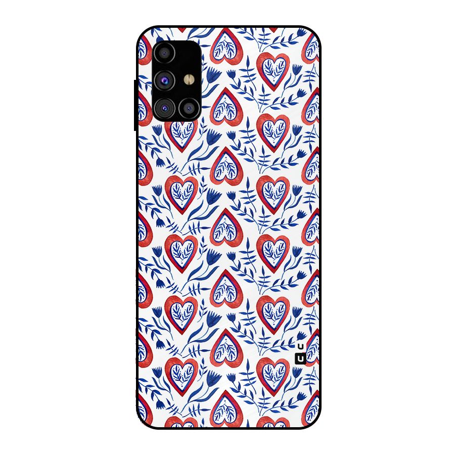 Wrapping Hearts Pattern Metal Back Case for Galaxy M31s