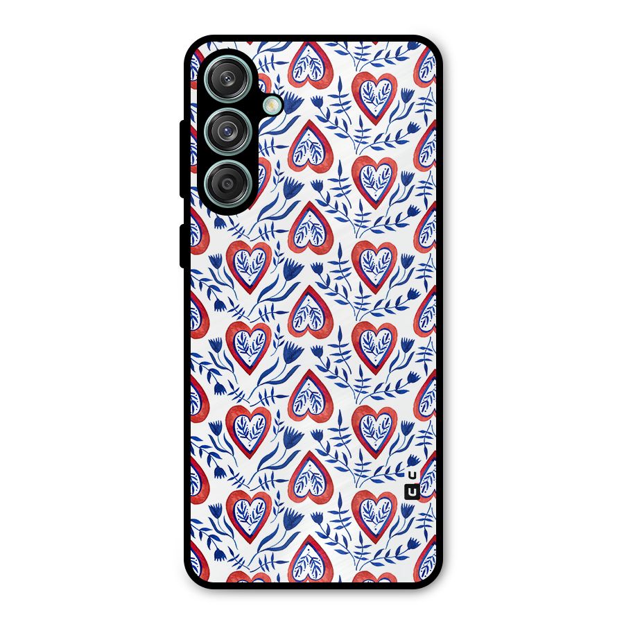 Wrapping Hearts Pattern Metal Back Case for Galaxy M55 5G