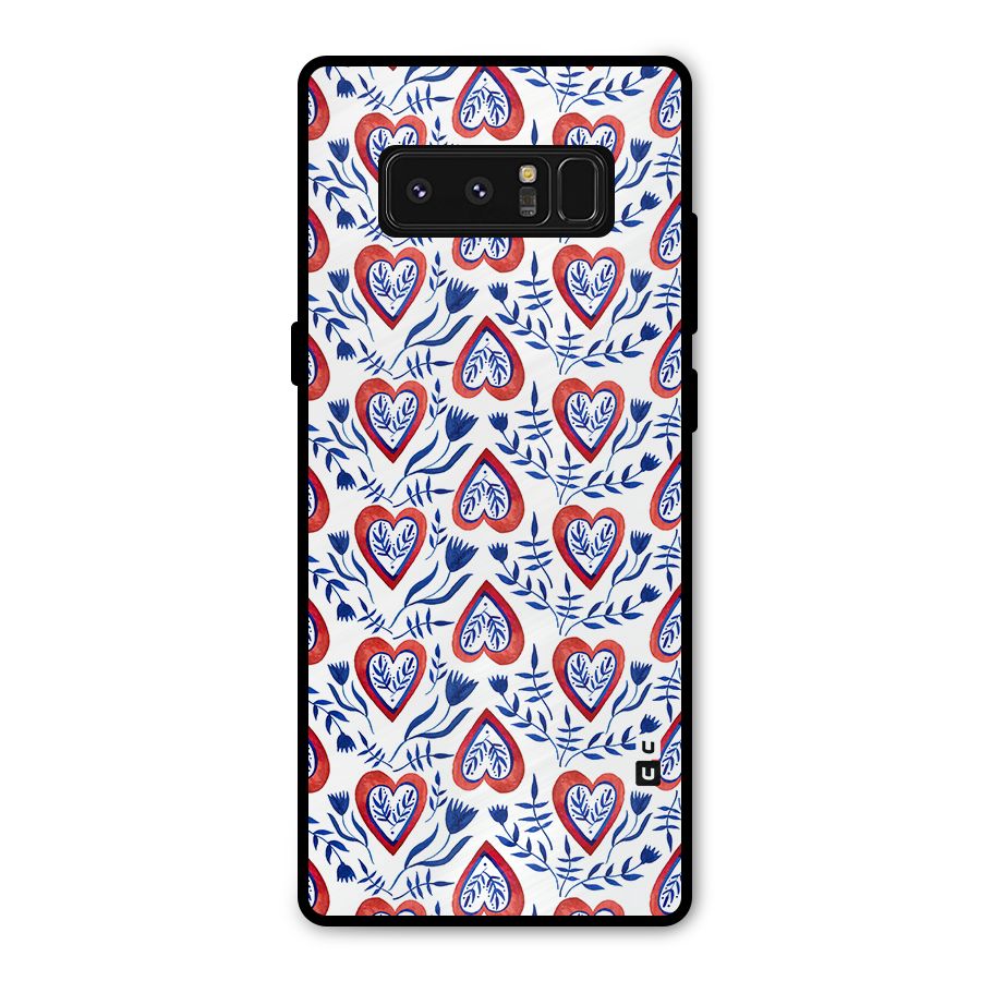 Wrapping Hearts Pattern Metal Back Case for Galaxy Note 8