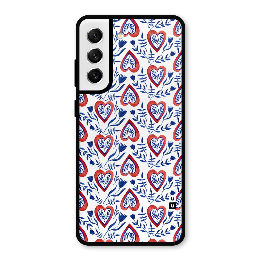 Wrapping Hearts Pattern Metal Back Case for Galaxy S21 FE 5G