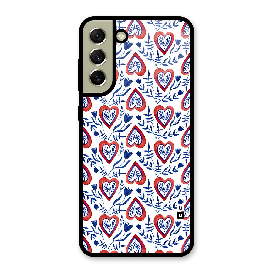 Wrapping Hearts Pattern Metal Back Case for Galaxy S21 FE 5G (2023)