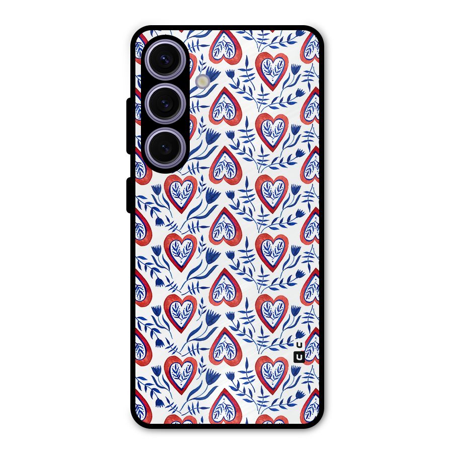 Wrapping Hearts Pattern Metal Back Case for Galaxy S24